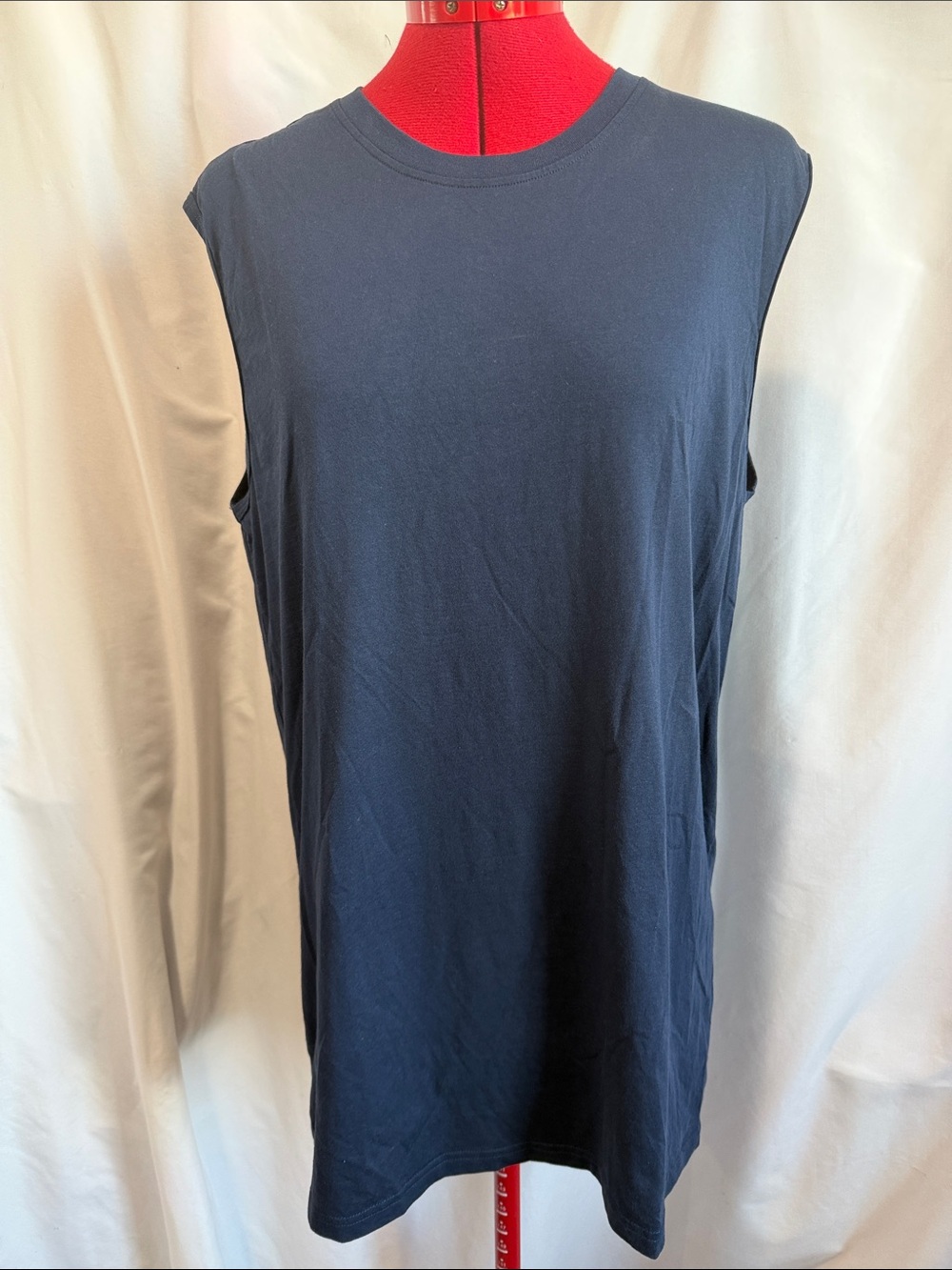 Men's Sleeveless Navy Crewneck Tank Top